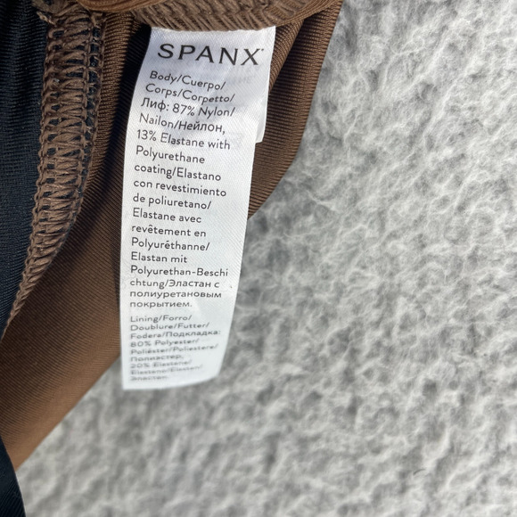 Spanx Animal Print Snake Leggings Womens Jeans Sz XL Brown Stretch Faux Leather - Picture 11 of 16